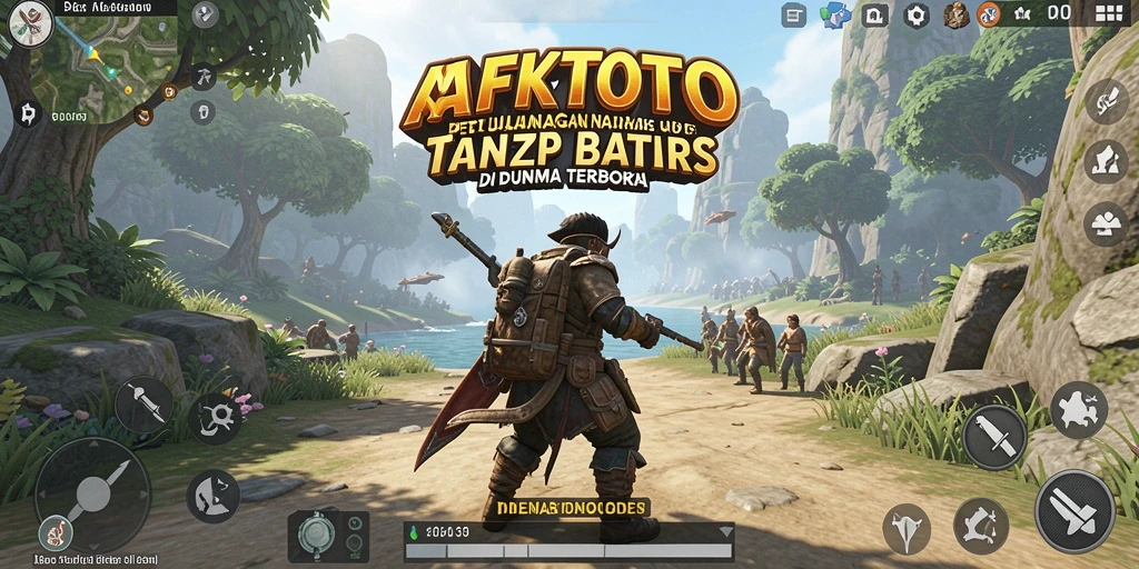 Screenshot gameplay AFKTOTO yang menunjukkan dunia Open World yang menakjubkan.