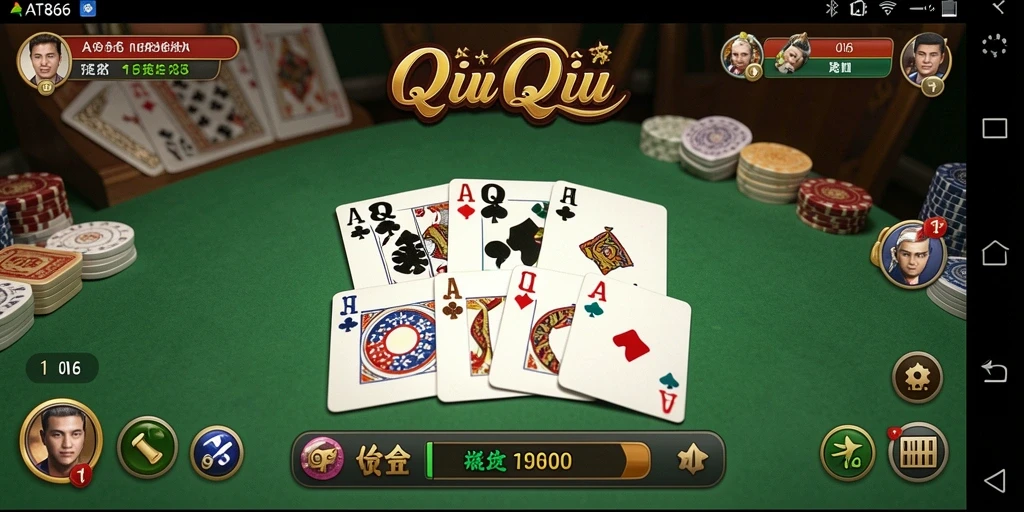 Tampilan gameplay seru dari AT866 dalam permainan QiuQiu.