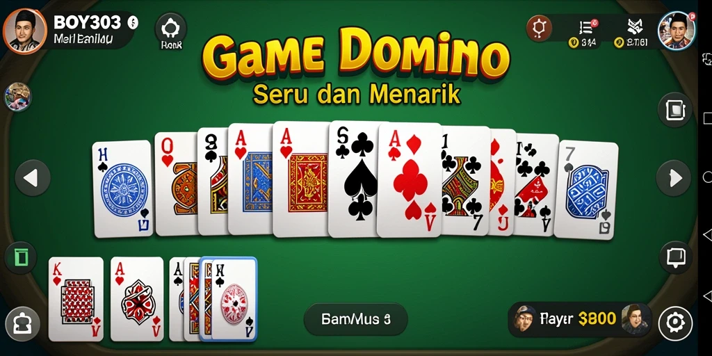 Tangkapan layar BOY303 menampilkan gameplay menarik dengan desain tabel Domino.