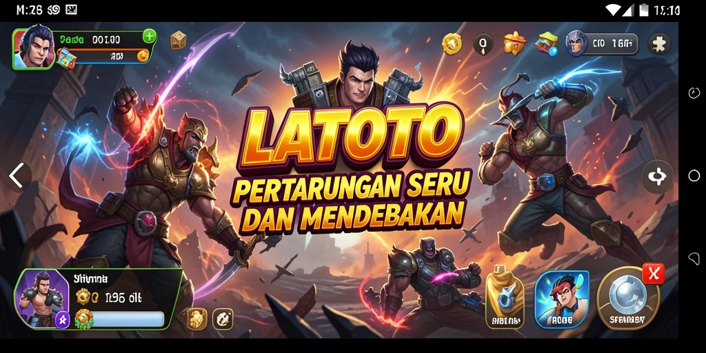 Tampilan gameplay LATOTO yang penuh aksi dan seru.