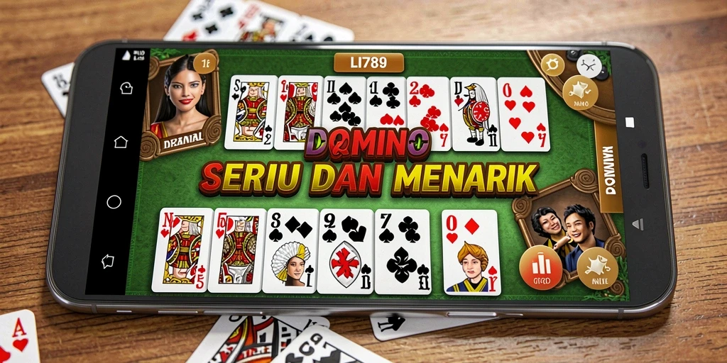 Tampilan gameplay seru dari LI789 yang menampilkan kartu Domino.