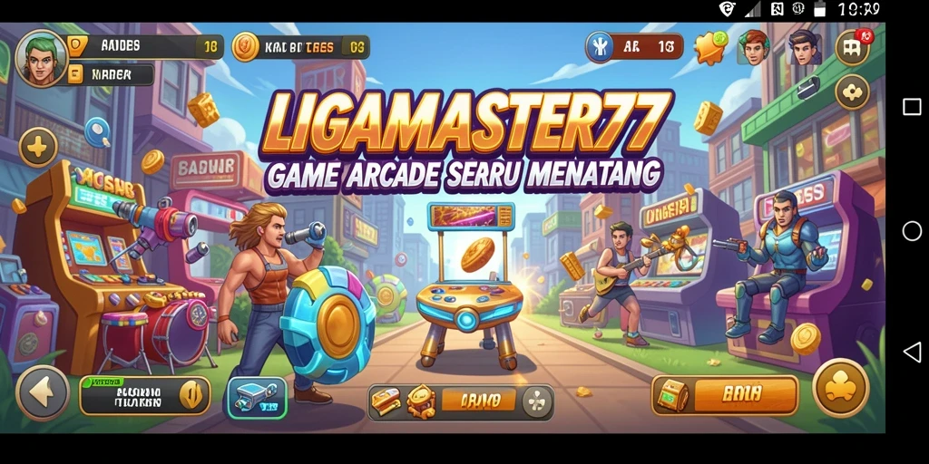 Tangkapan layar LIGAMASTER77 menampilkan aksi seru dalam gameplay arcade.