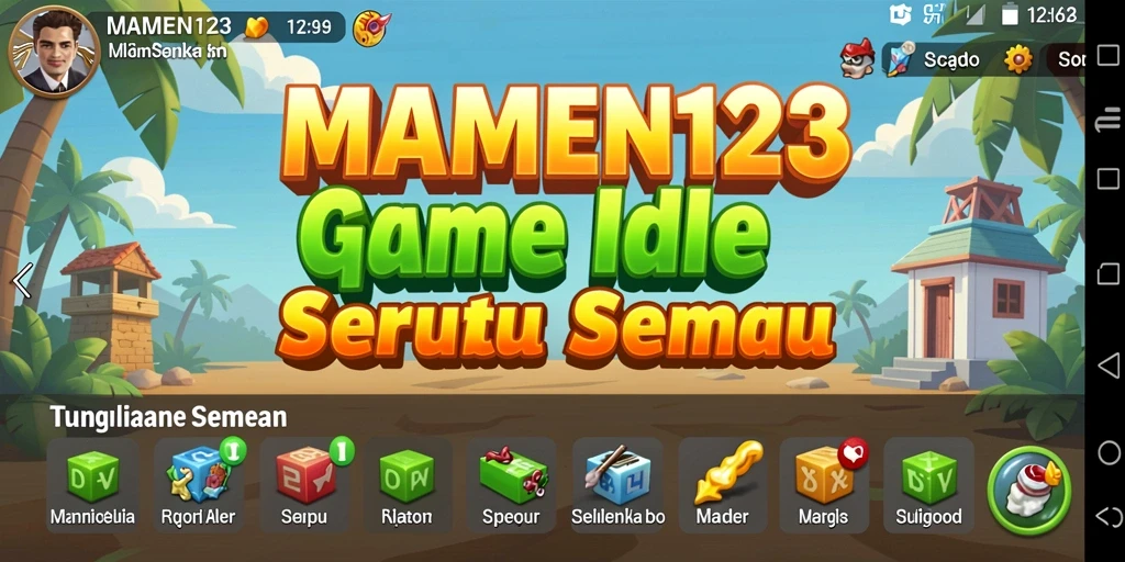 Screenshot gameplay MAMEN123 dengan elemen Idle yang menarik.