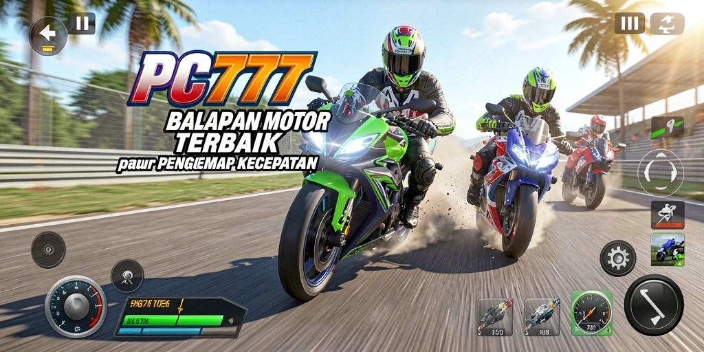 Tangkapan layar permainan balapan motor yang seru di PC777.
