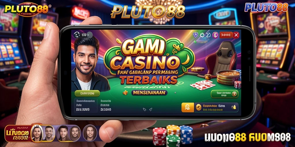 Tampilan menarik dari gameplay Live Casino di PLUTO88.