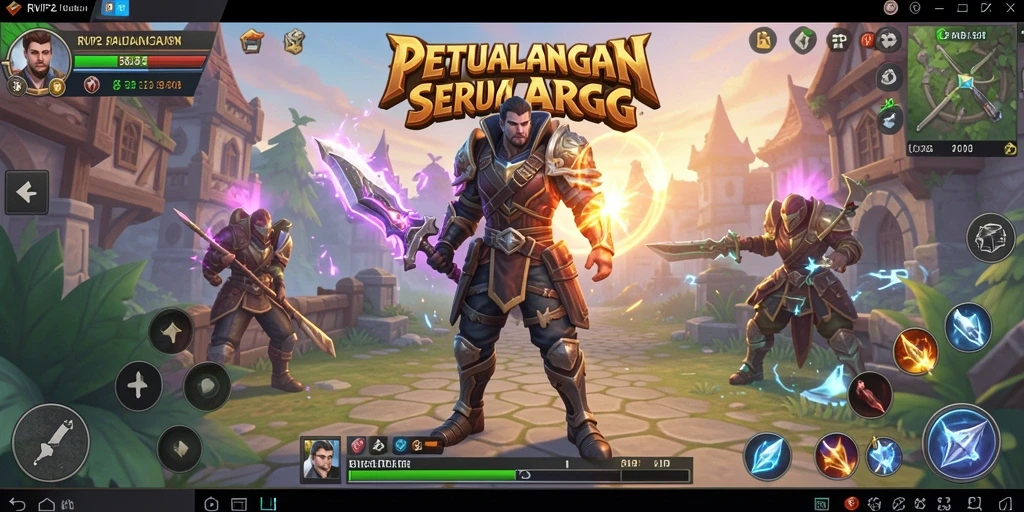 Screenshot RVIP2 menampilkan aksi seru dalam pertempuran ARPG.