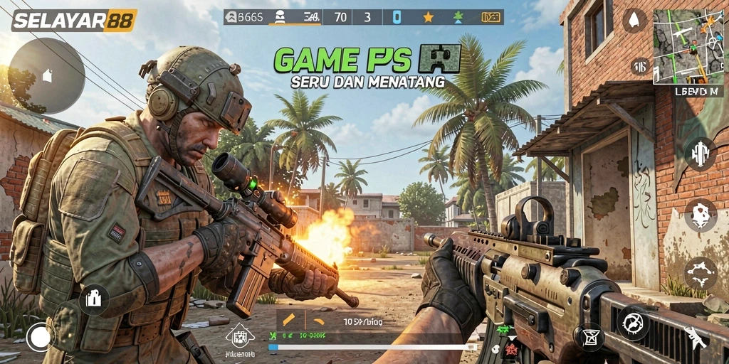 Gameplay menarik dan intens dari game FPS SELAYAR88.