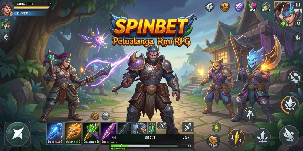 Screenshot utama SPINBET yang menampilkan gameplay RPG yang menegangkan.