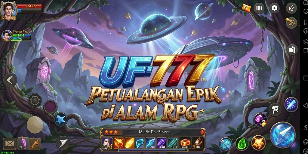 Tampilan gameplay seru dalam UFO777 yang penuh aksi RPG.
