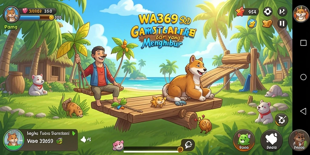 Tampilan gameplay menarik dari WA369 yang penuh warna.